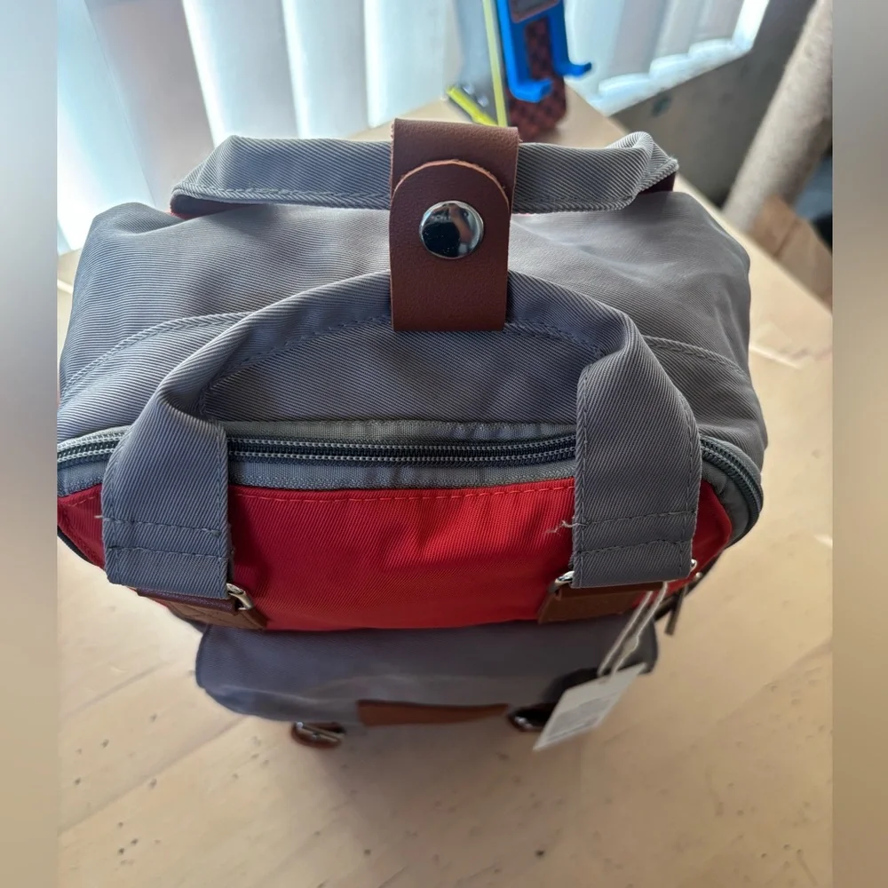 MINISO Life Red & Gray Mini Backpack – New with Tag